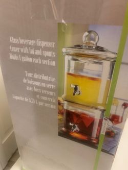 Glass beverage dispenser