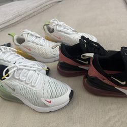 3 PAIR NIKE 270  SIZE 7 WOMEN ALL $200