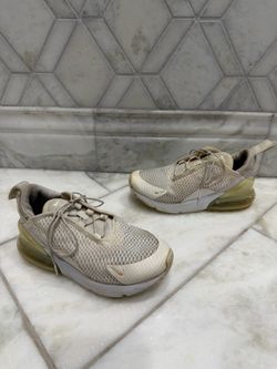 Size 12 Kids Nike Air Max White Sneaker Shoes