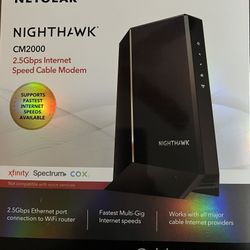 Fastest Cable Internet  Night Hawk CM2000