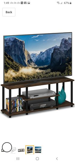 New in box tv stand hold up to 50inch tvs see picture for dimensions
