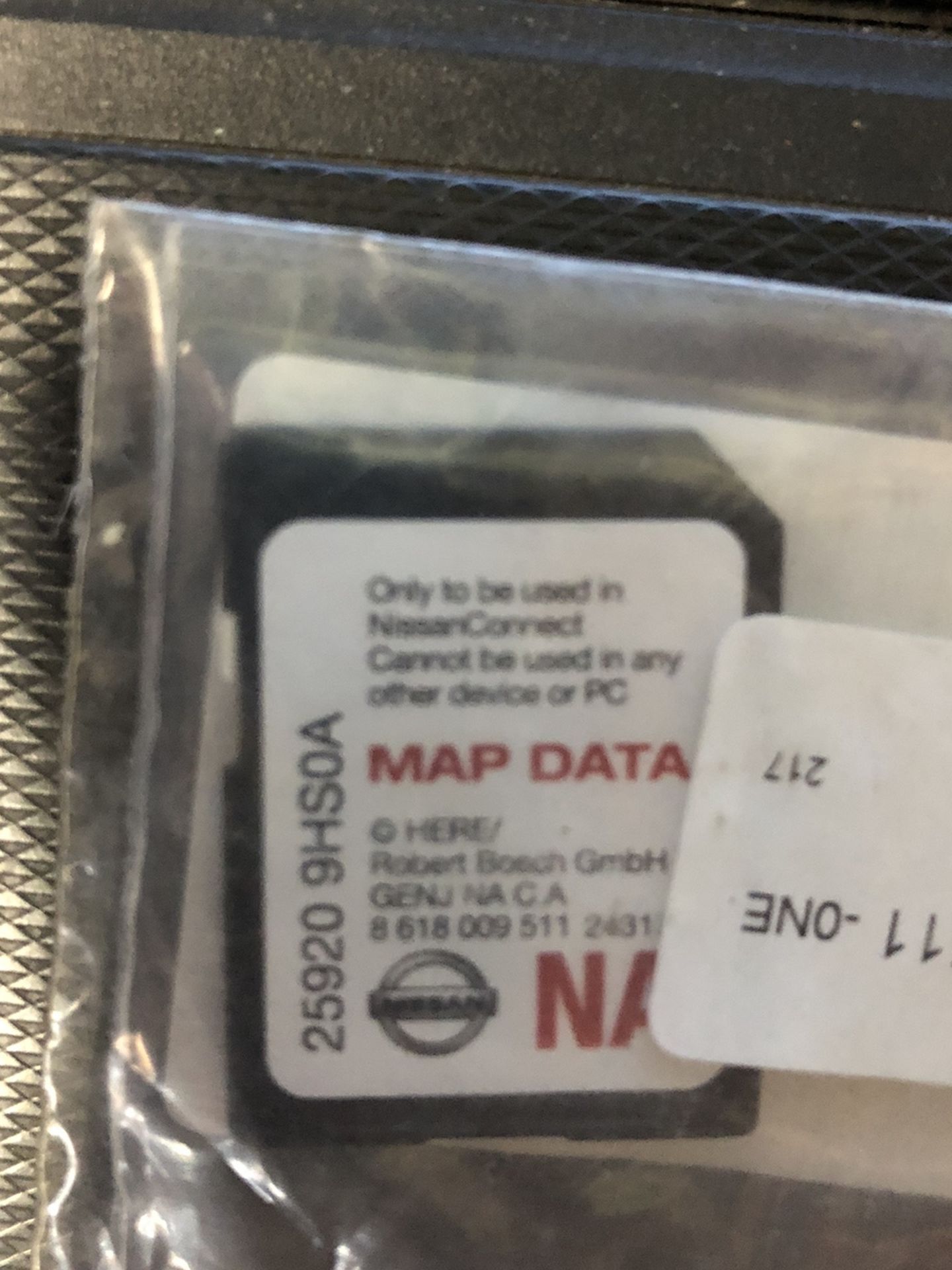 Nissan Memory-card, Map