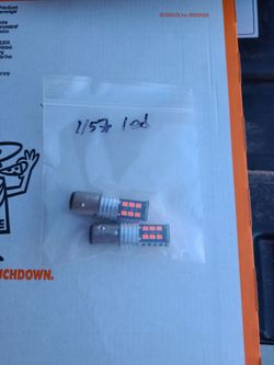Brand new pair 1157 led bulbs in red