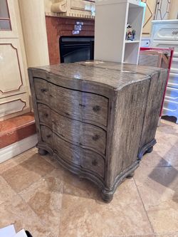 3-Drawer Wood Nightstand Chest