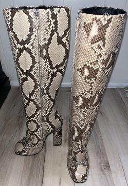 Gucci Snakeskin Knee High Boots