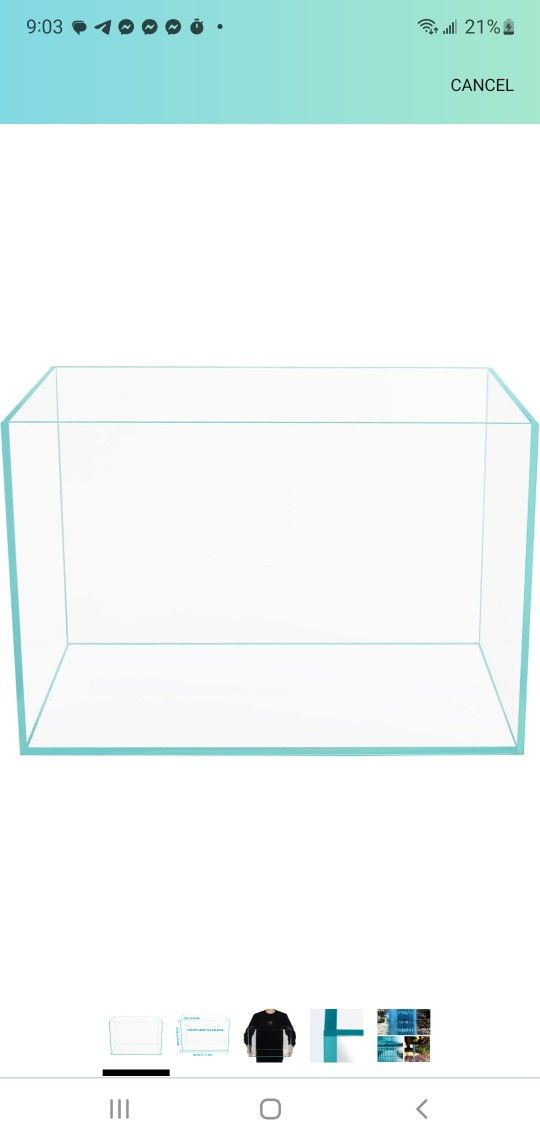 BRAND NEW..Ultra Clear Rimless Low Iron Glass Cubic Aquarium Tank
