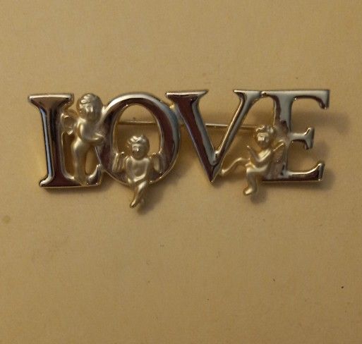 Love/angel Brooch. Pin