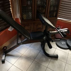 CAP Deluxe Adjustable Utility Weight Bench with Preacher Curl and Leg Press Attachment