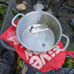 SCHUTE-UFER ~ 9 -10 qt Stainless Stock Pot