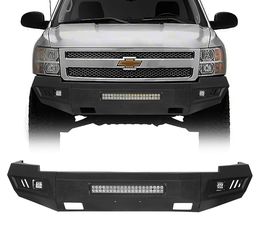 Hooke Road Front Bumper w/ Light Bar (07–13 Chevy Silverado 1500 Gen 2)   SKU: HE.9021