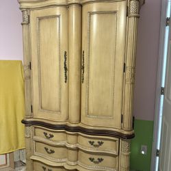 Vintage Wardrobe Armoire Dresser 