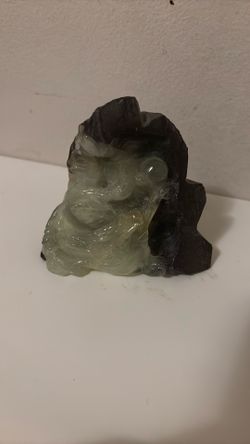 Prehnite Dragon Carved In Stone 3x3