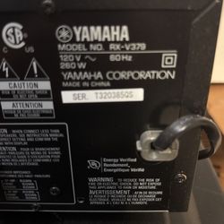 Yamaha Model RX-V379 Receiver. 