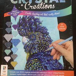 Crystal Creations: Blue Cockatoo Art