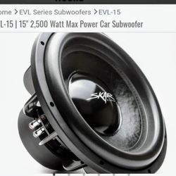 15 In Skar Subwoofers Evl D2 Brand New 