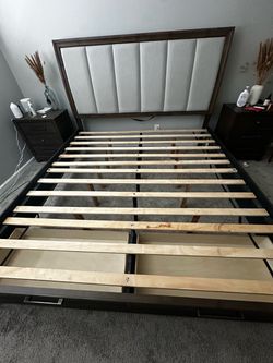 Ashley Furniture King size bed frame + headboard
