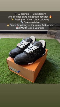 Louis Vuitton LV Trainer Sneakers Black Denim