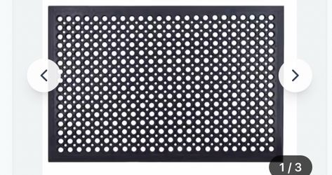 Black Rubber Anti-Fatigue Floor Mat