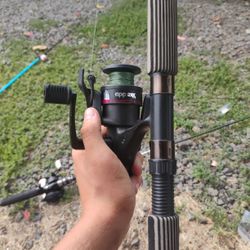 Fishing Pole And Reel With Line