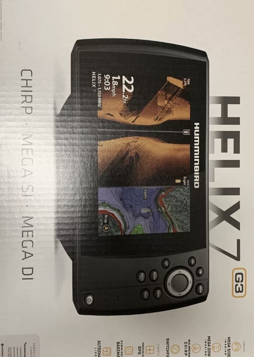 Humminbird Helix 7 CHIRP Mega DI GPS G3 Fish Finder W/ Portable