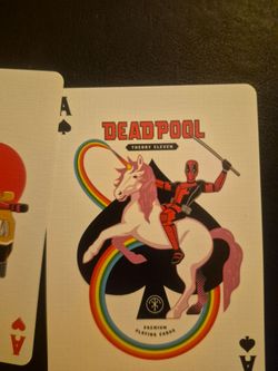 DEADPOOL PLAYING CARDS AND NINTENDO DRINK COASTERS