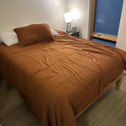 Super Comfortable Memory Foam Mattress (very lightly used!) and Bed Frame
