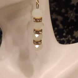 White Crystal Earrings