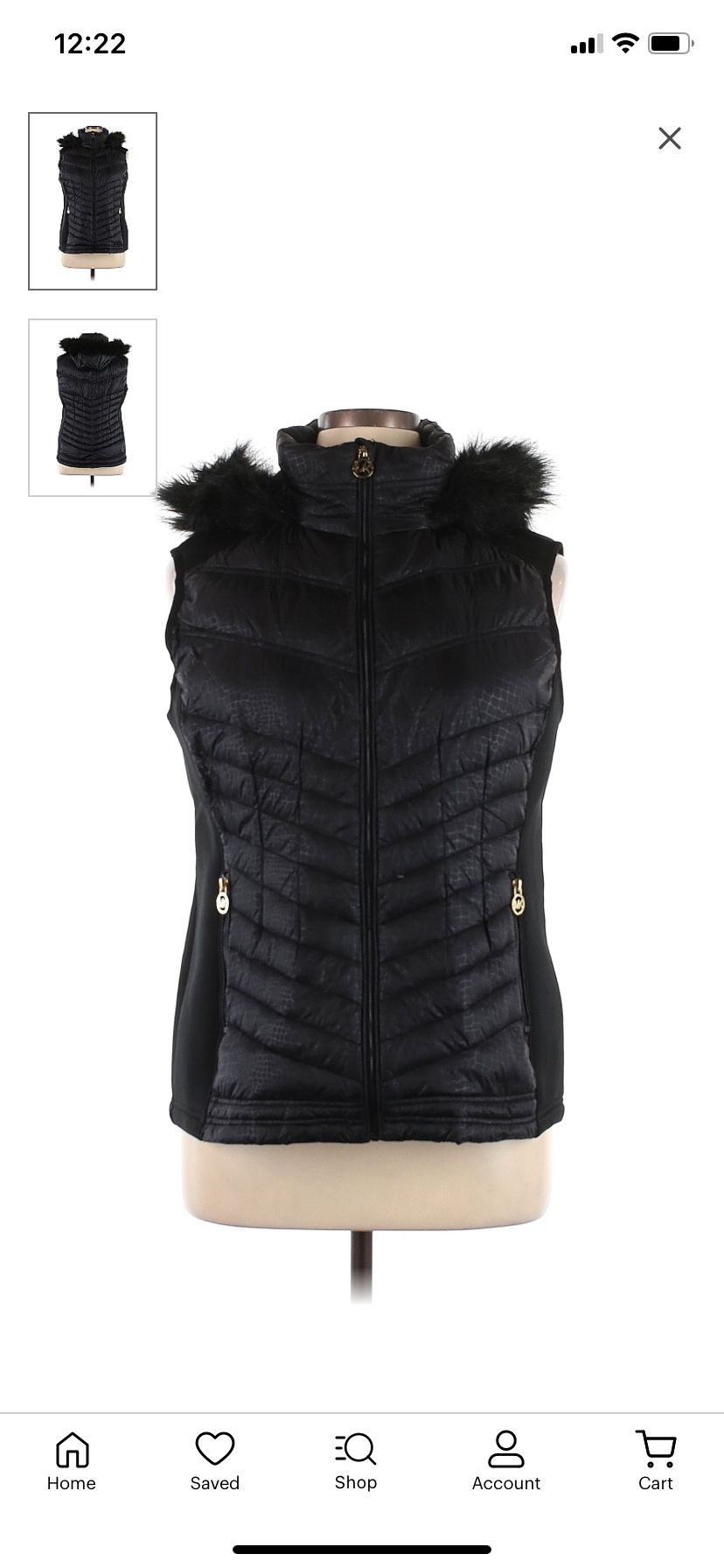 Woman’s Michael Kors hooded vest (size : Large)