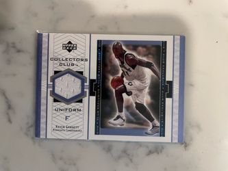 Kevin Garnett Upper Deck Collectors Club Uniform Patch Card KG-U TimberWolves
