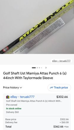 Attas Punch 6 Stif Driver f Shaft Taylormade Adapter