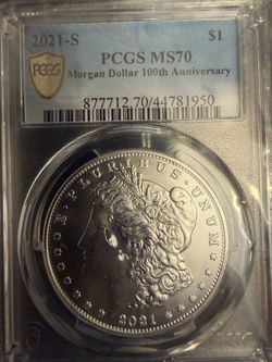 2021 s morgan ms70 pcgs gold shield
