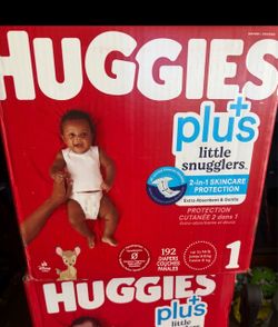 Huggies Diapers size 1  & 2 - $40 each box