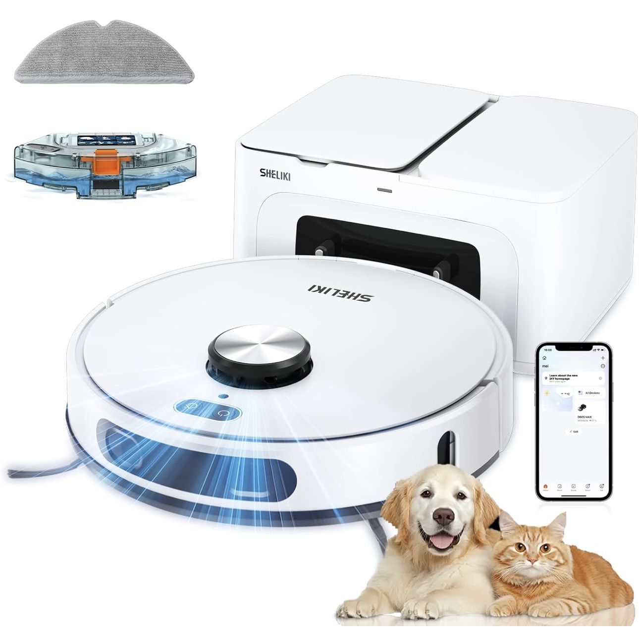 SHELIKI D60S MAX Robot Vacuum & Mop