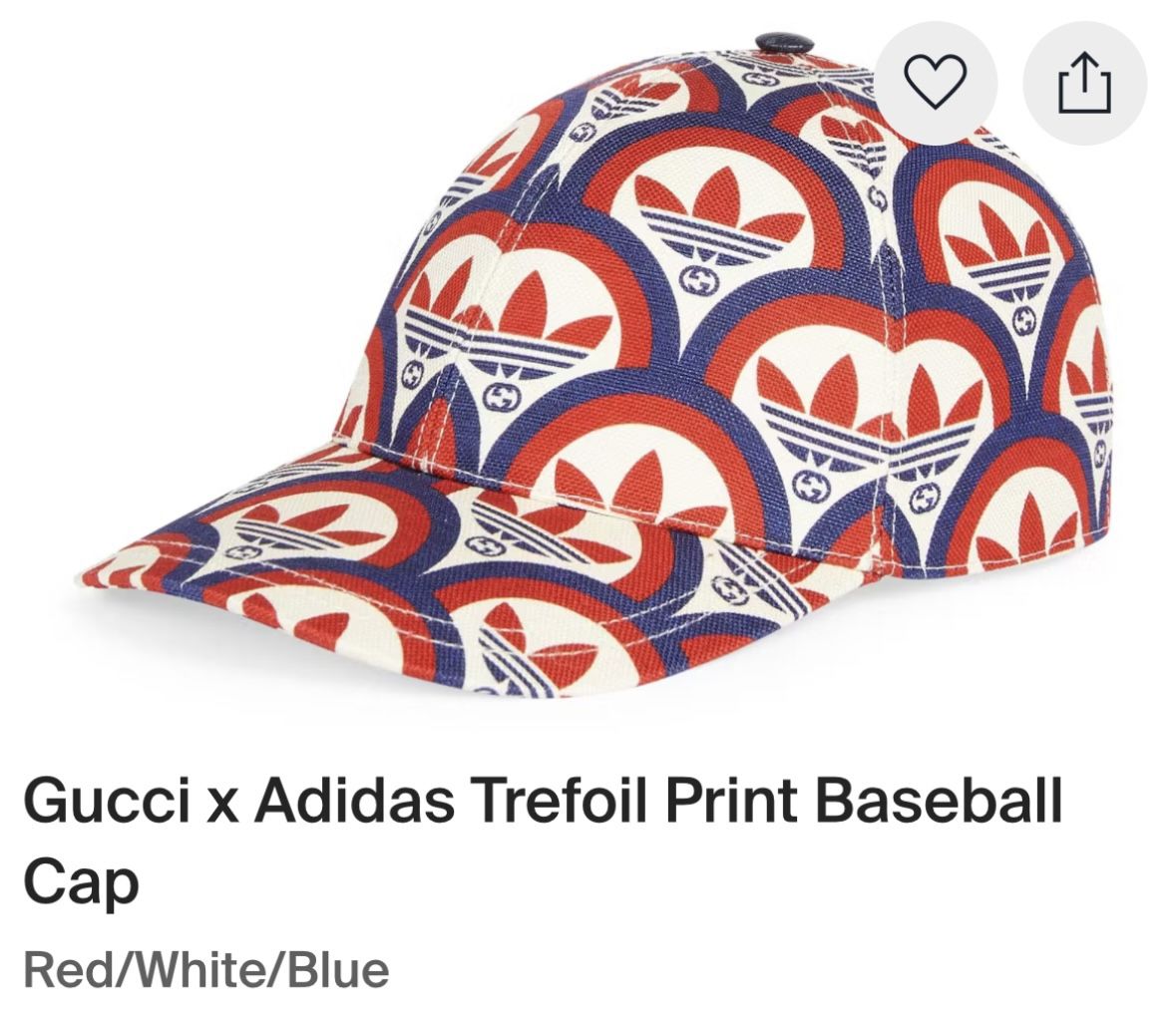 Gucci x Adidas Trefoli Baseball Cap
