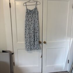 Milkmaid sundress blue floral 