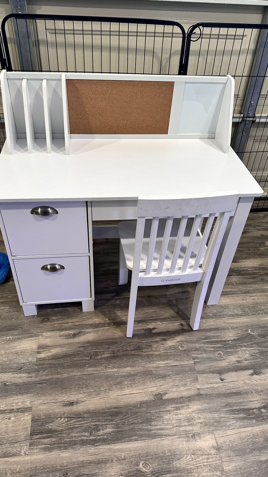 Children’s Wooden study desk With Hutch And chair