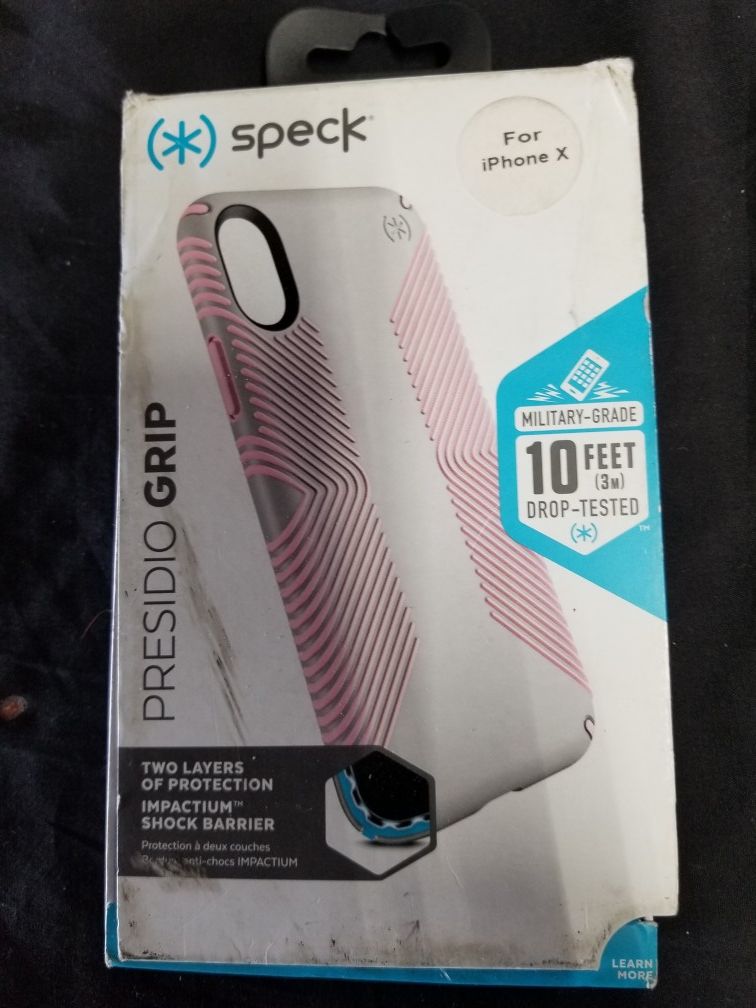 SPECK PRESIDIO GRIP CASE FOR IPHONE X COLOR PINK NEW