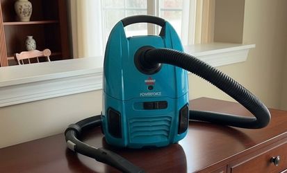 BISSELL PowerForce Bagged Canister Vacuum with Attachment Head! Retractable power cord. Works great!