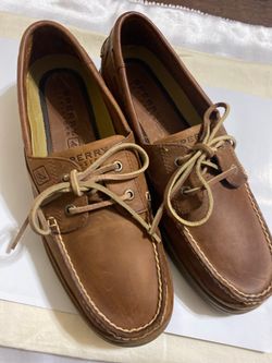 SPERRY TOP SIDER Brown Leather Boat Shoes Size 10.5M
