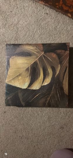 Set of 4 (2of each) Monstera Leaf Canvas Paintings