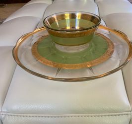 Antique two pieces dish