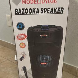4000W Portable Bluetooth Speaker Dual 6.5" Woofer Sound System Party DJ With Microphone Remote Led Light TWS