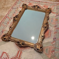 Vintage Ornate Mirror Large Gold