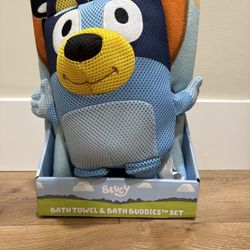 Bluey Towel & Bath Buddies Set