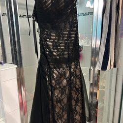 Black Lace Formal Dress.  