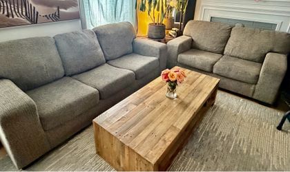 Ashley Tan Sofa & Loveseat (sold together)
