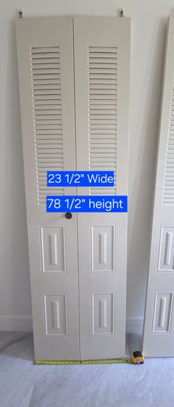 Two set of bifolding Metal closet doors both are roughly 24" to 79" $15 each