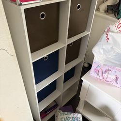 Shelf With Storage Boxes MUST GO