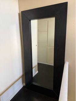 IKEA Mongstad Mirror Floor Length Thick Black Frame