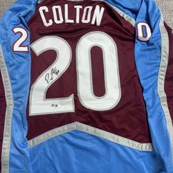 Ross Colton Signed Autograph Custom Jersey-Beckett Coa- Colorado Avalanche
